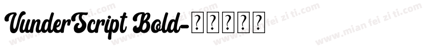 VunderScript Bold字体转换